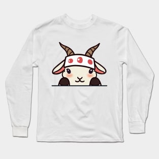 Sneaky japanese goat so cute Long Sleeve T-Shirt